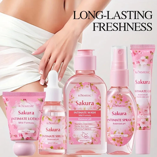 ¡Kit Cuidado Íntimo Sakura 5 Piezas – Higiene suave y fresca para mujeres!
Incluye: Líquido limpiador zona privada, esencia, gel, loción y spray. Fórmula gentil que limpia profundamente, equilibra el pH, mantiene fresc