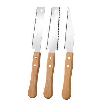 Sierra Manual Estilo Japonés con Mango de Madera Antideslizante - Sierra de Tiro de Corte al Ras Flexible para Carpintería