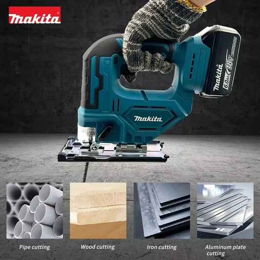 Makita DJV182Z Sierra Caladora Sin Escobillas 340W 18V Sin Batería con Hoja de Sierra Mango de Barril Portátil para Carpinteros