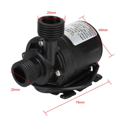 Bomba de Agua Sumergible Ultra Silenciosa 800L/H 5M DC 12V/24V Portátil Motor Brushless para Hogar, Sistemas de Refrigeración, Fuentes y Calentadores Mini