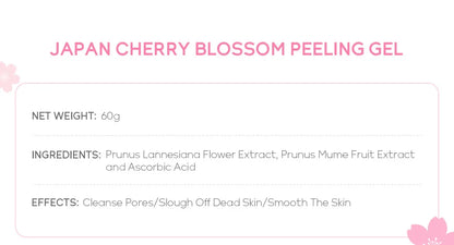 Gel Exfoliante Sakura Limpieza Profunda Rostro Blanqueador Hidratante Reparador Esfoliante Facial 60g | Cuidado Coreano