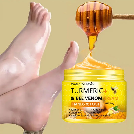 Crema Pies Manos Anti-Resequedad Turmeric Abeja Venom Reparadora Grietas Removedor Piel Muerta 50g | Cuidado Intensivo Hidratante