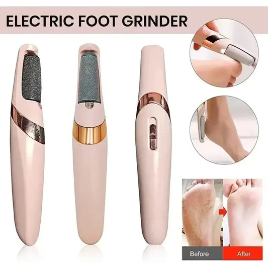 Lijadora Eléctrica USB para Piel Muerta Pedicure Automática | Molinillo Recargable para Pies con 2 Rodillos Intercambiables