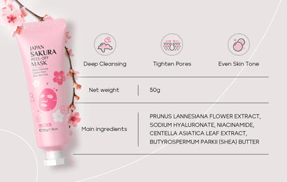 "Mascarilla Facial Peel-Off LAIKOU Oro 24K y Sakura: Antiarrugas, Aclarante y Quita Puntos Negros"