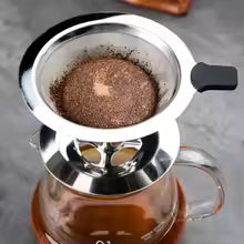 Filtro de Café Portátil de Acero Inoxidable - Reutilizable, Sin Papel, Fácil Limpieza