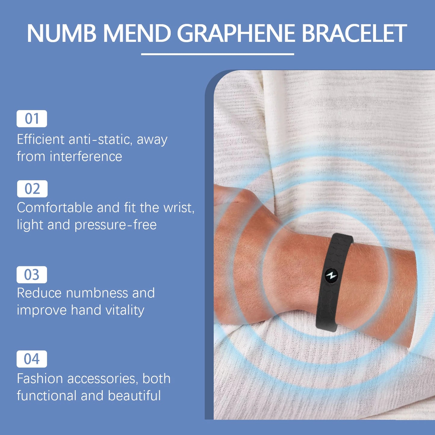Pulsera Cuidado Corporal Alivio Suave Carga Física Ligera Portátil Estilosa Diaria Bienestar Relajante Unisex