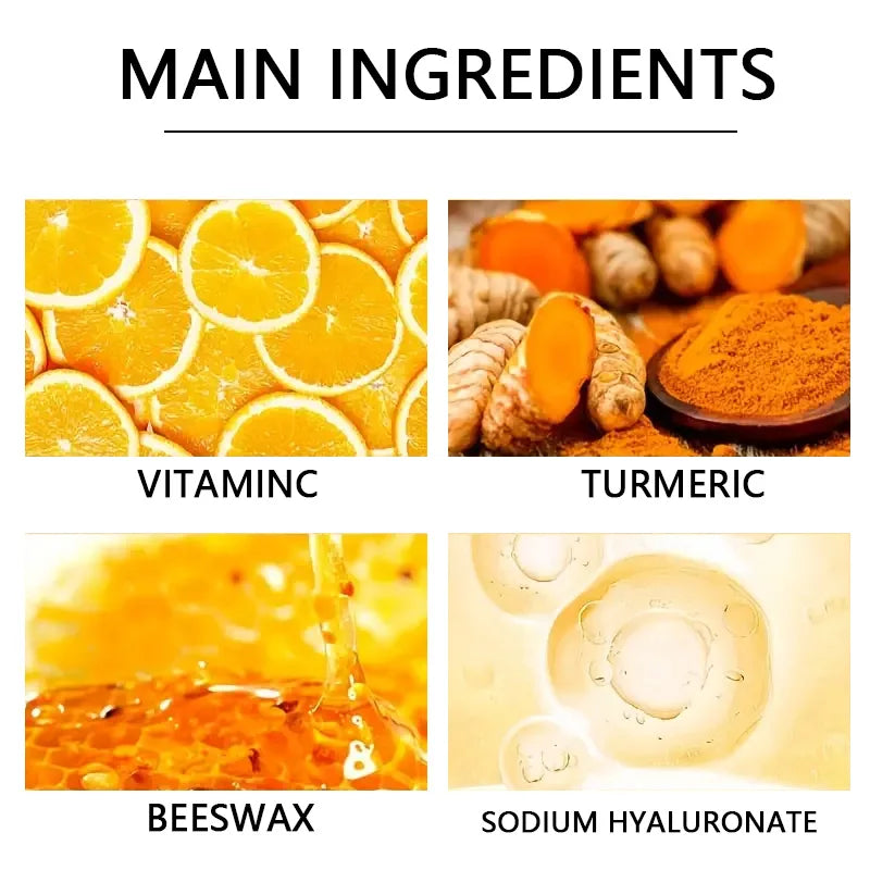 Máscara de Cera Vitamin C + Cúrcuma para Manos y Pies | Suaviza Piel, Limpieza Suave e Iluminación Radiante