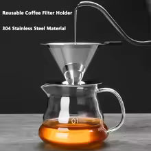 Filtro de Café Portátil de Acero Inoxidable - Reutilizable, Sin Papel, Fácil Limpieza